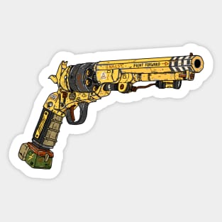 nail gun revolver. Sticker